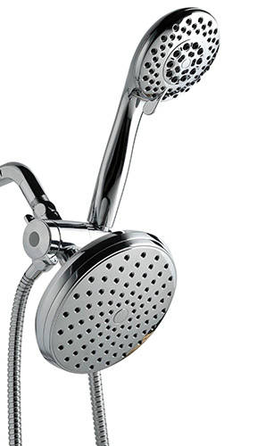 A FlowTM 5 Function Luxury Dual Shower Head System