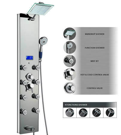 AKDY AK-787392M Shower Panel Rain Style Massage System
