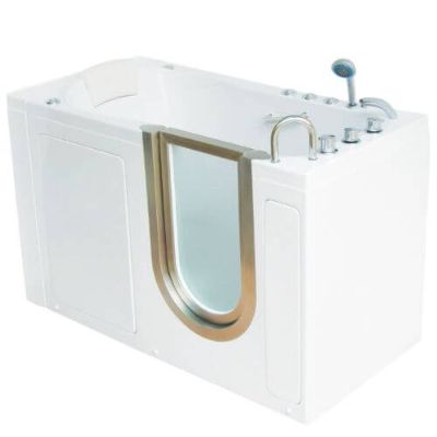 Deluxe Dual Massage Acrylic Walk In Bathtub ETL Certified Fast Drain System