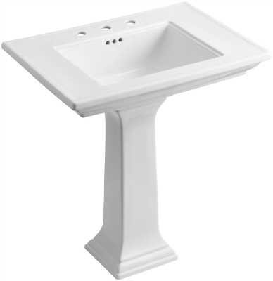 KOHLER K-2268-8-0 Memoirs Pedestal Bathroom Sink