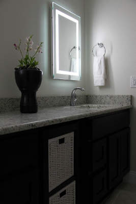 LED Backlit Mirror with Border