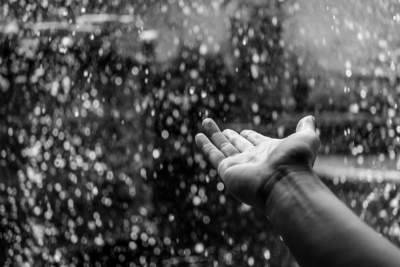 feeling of showering in the rain