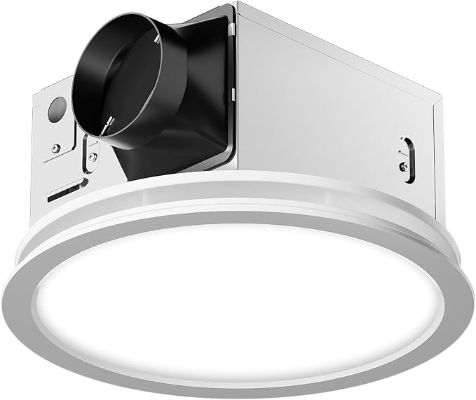 Fitop Bathroom Exhaust Fan with Light, 130 CFM