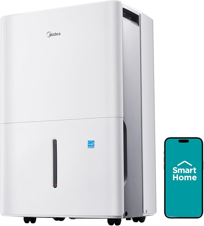 Midea 50 Pint Dehumidifier, 4500 Sq Ft, Wi-Fi + Alexa