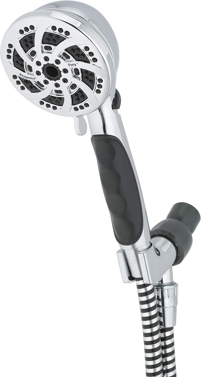 Oxygenics 92189 Fury Hand Held Sprayer Kit, Chrome
