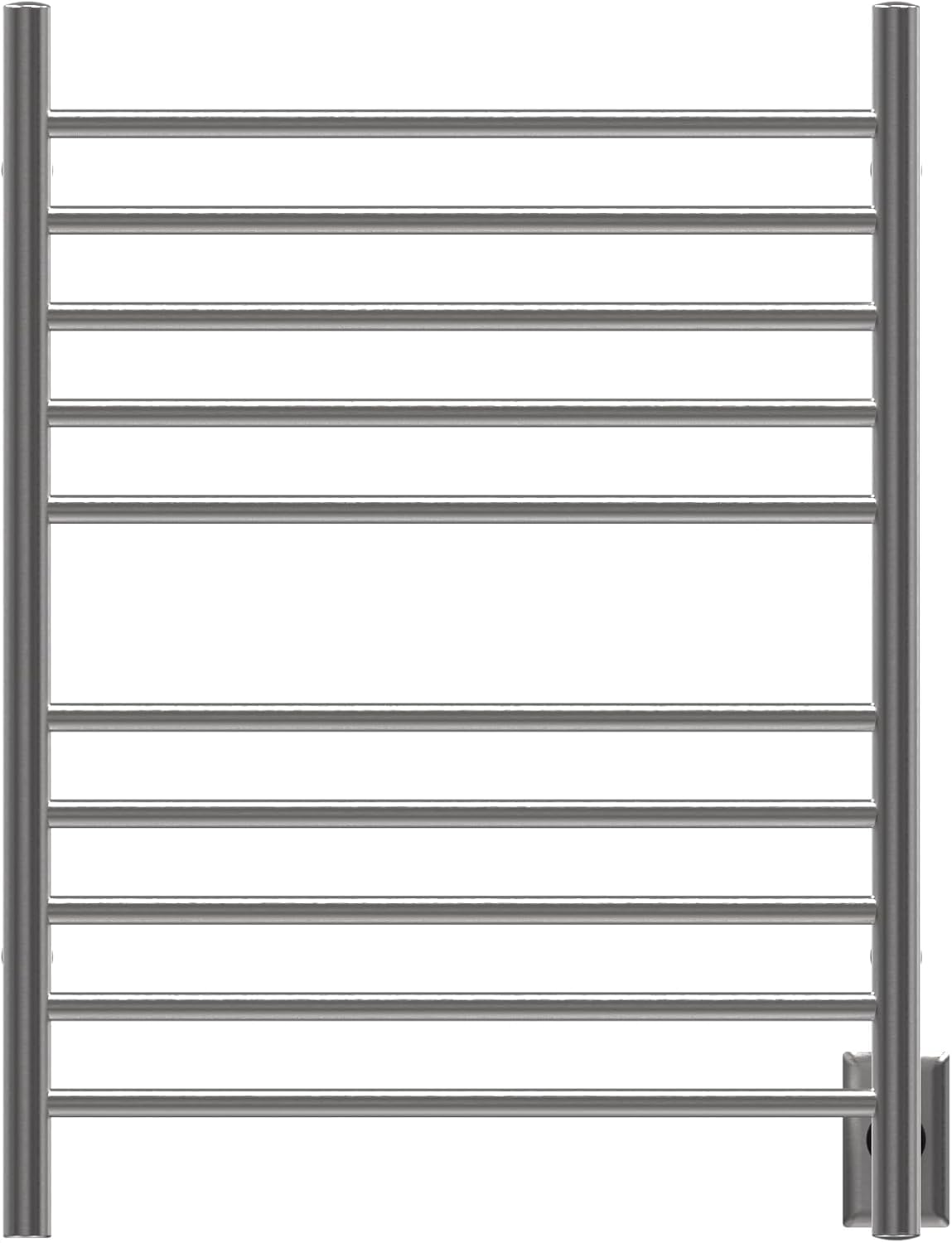 Amba RWH-SB Radiant Straight Towel Warmer, 10 Bars, Hardwired or Plug-in, Brushed