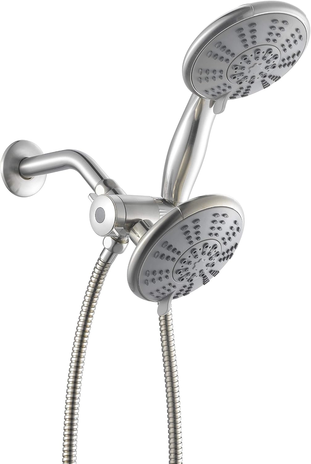 Ana Bath 5-Inch Anti-Clog High Pressure Dual Shower Head with Handheld Spray
