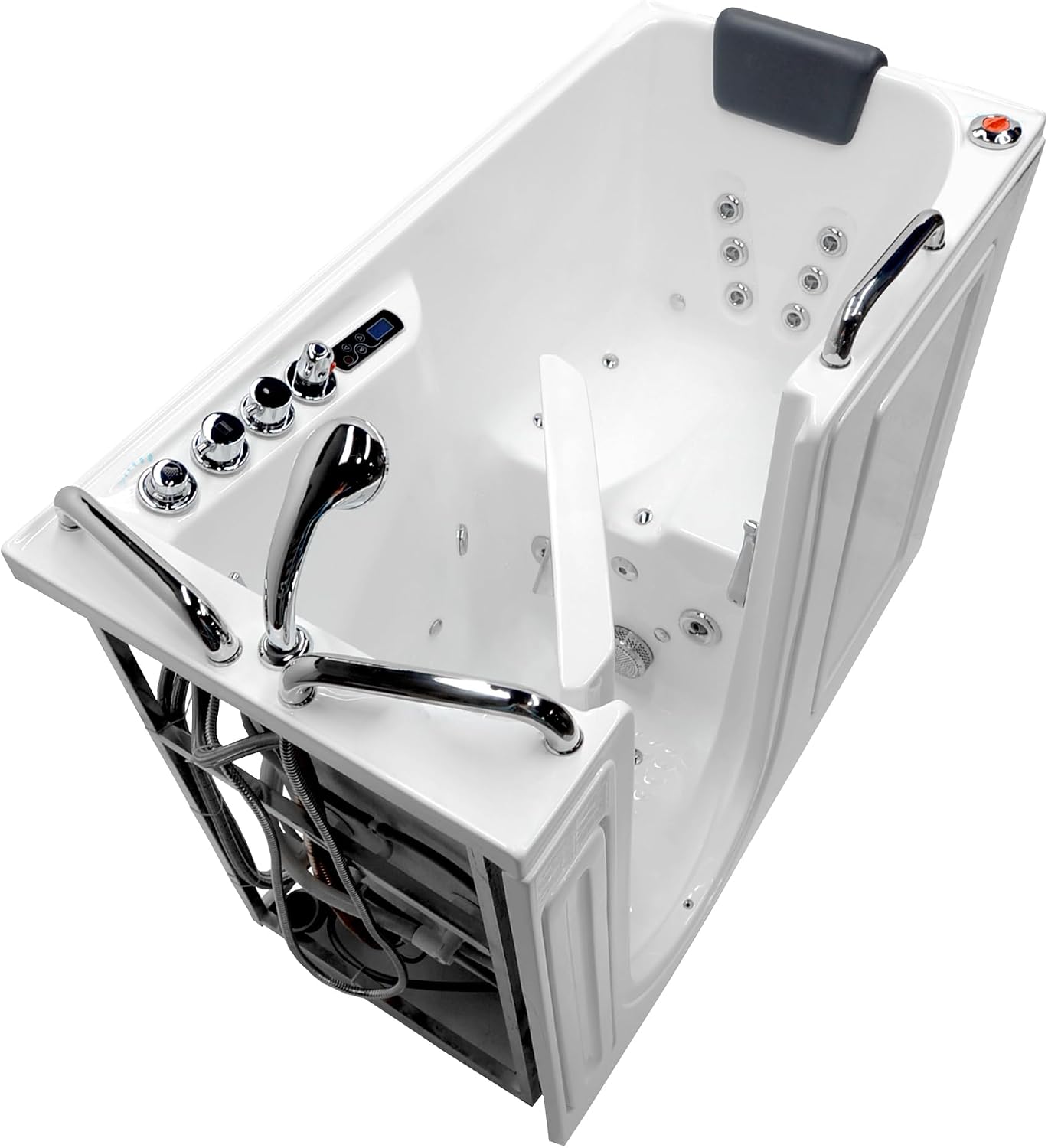 ANZZI Walk-In Tub, 27 x 53 Inch, Left Drain, 12 Whirlpool and 18 Air Jets