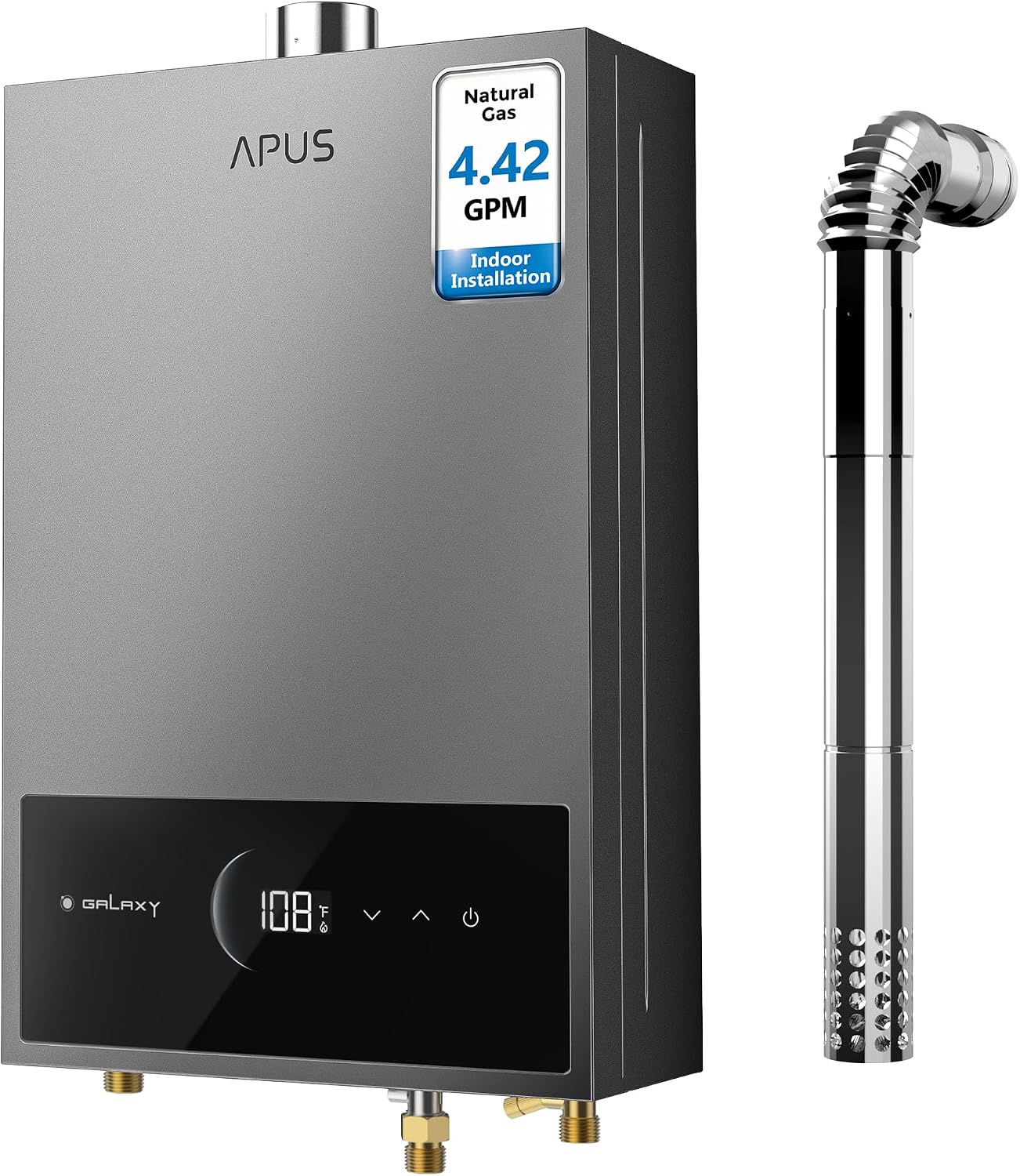 APUS Natural Gas Tankless Water Heater, 95,000 BTU, 4.42 GPM, Indoor