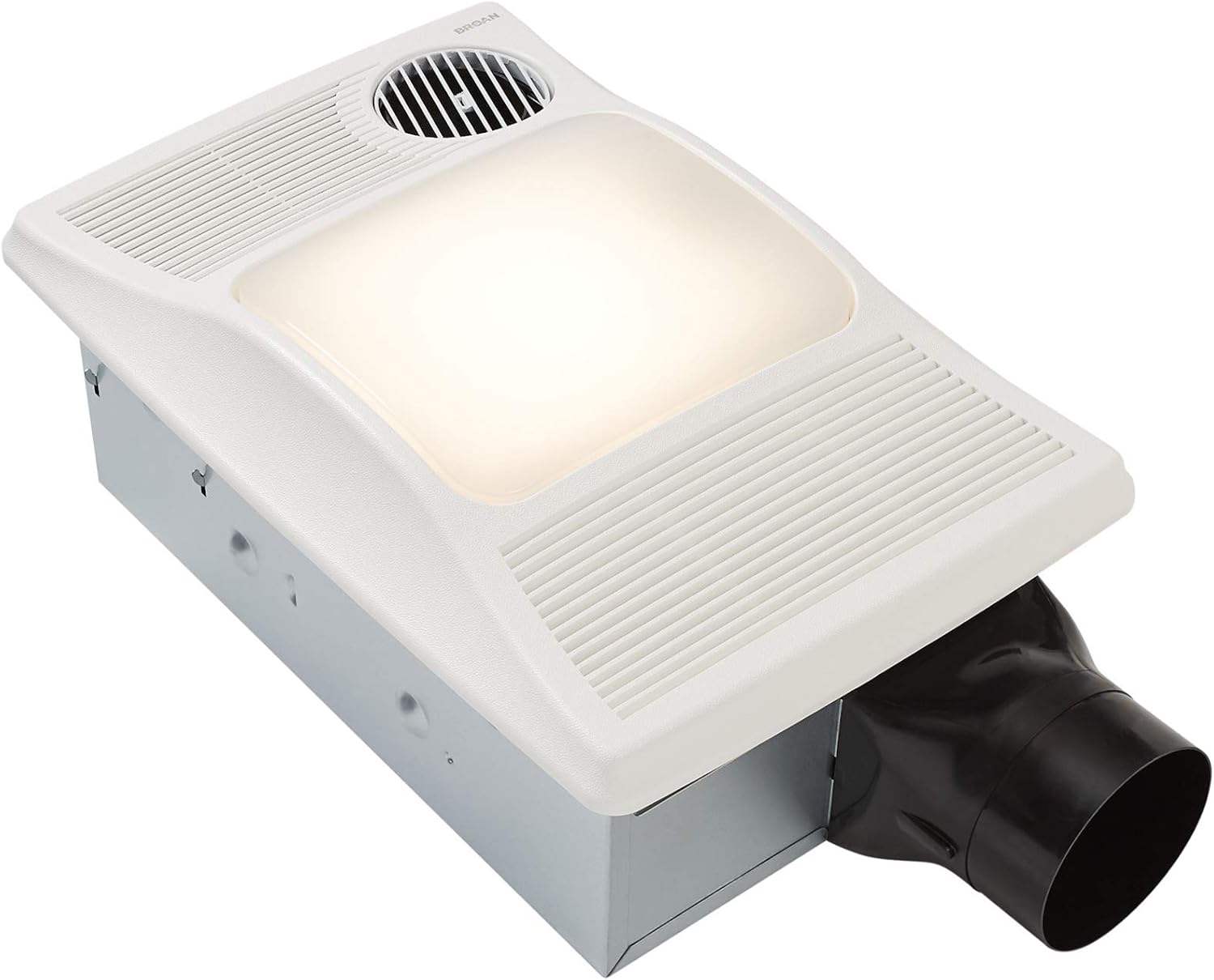 Broan 100HL Bathroom Fan with Heater and Incandescent Light, 100 CFM