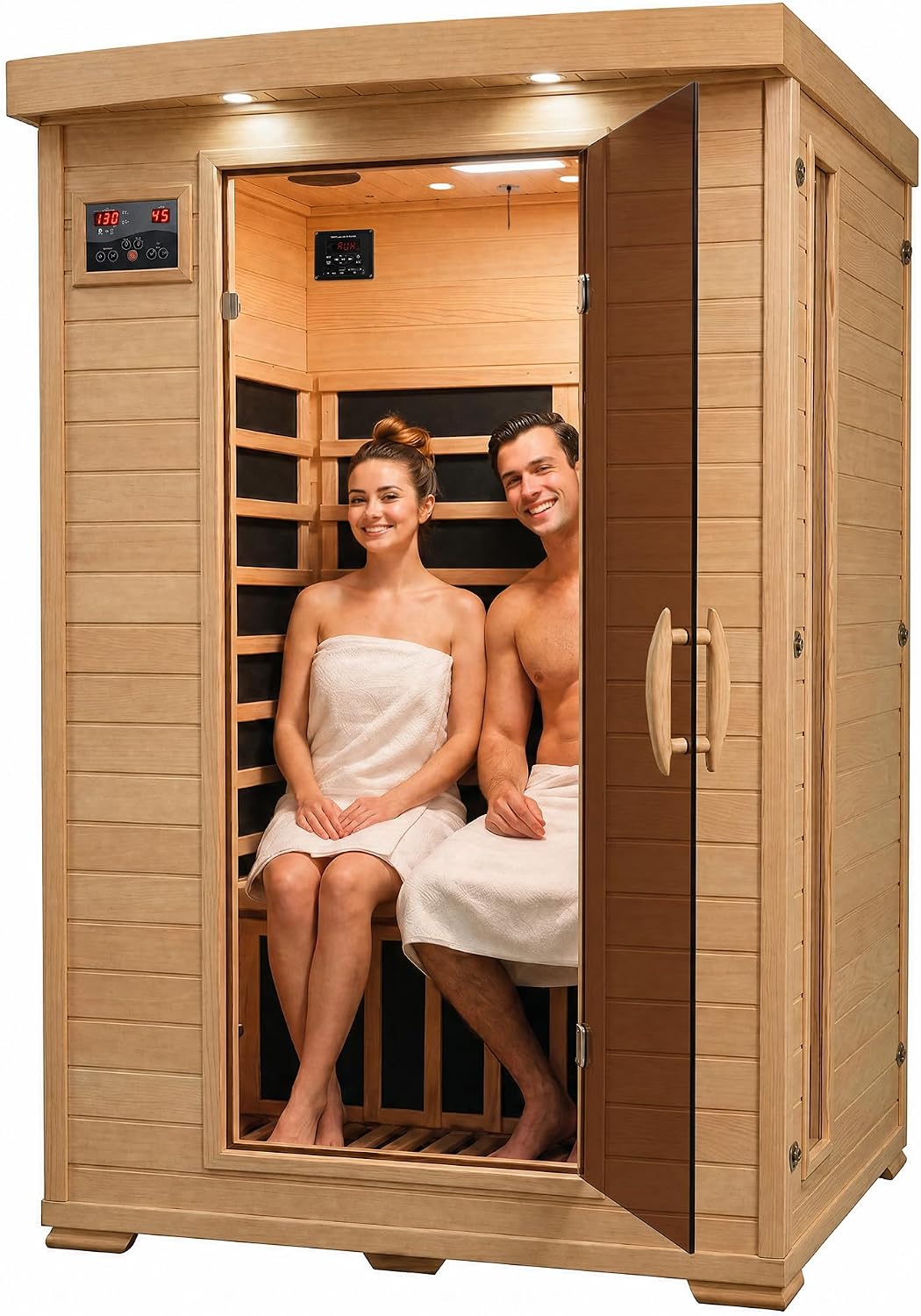 Heat Wave Coronado 2-Person Hemlock Deluxe Infrared Sauna