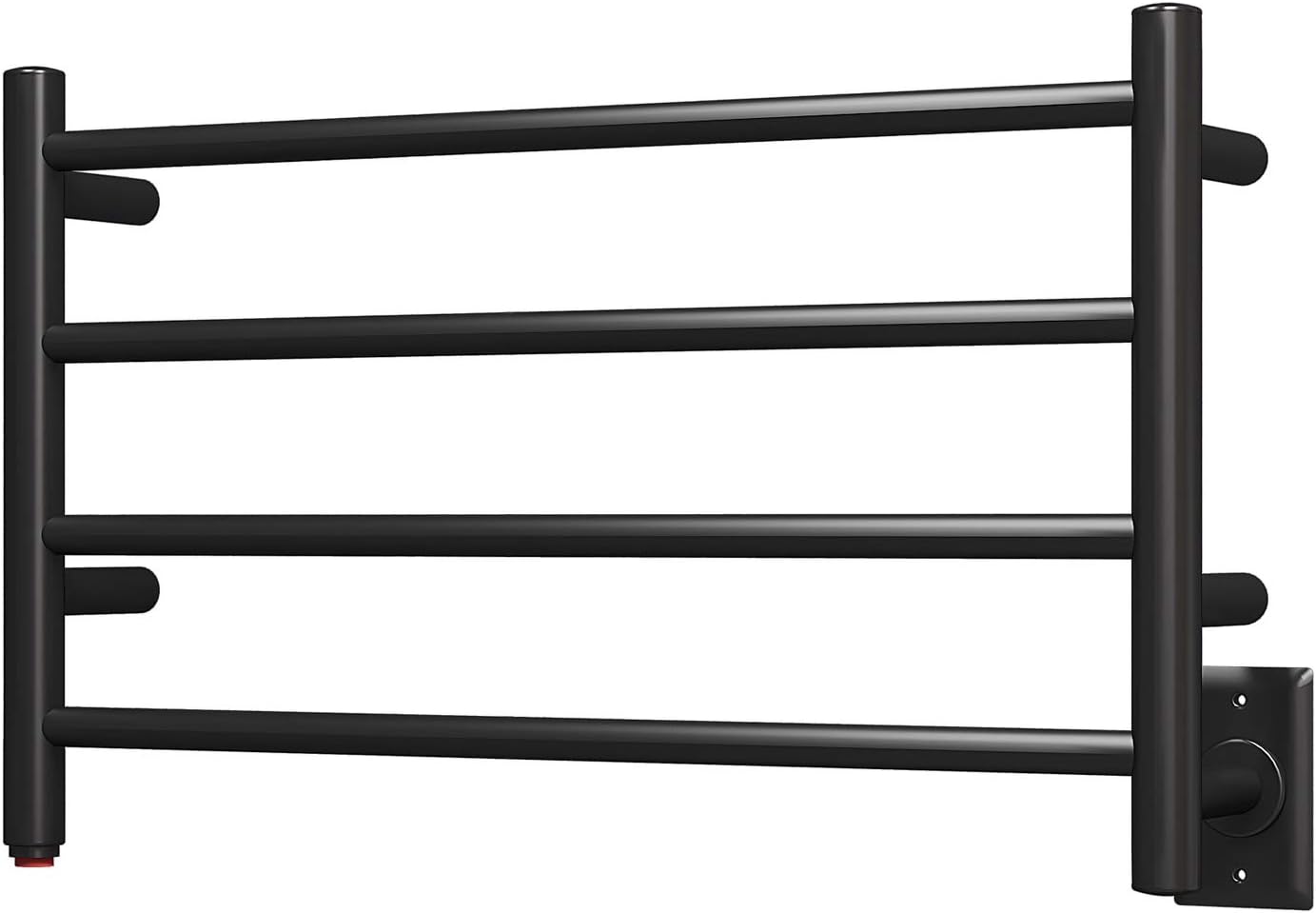 HEATGENE Wall-Mounted Towel Warmer, Plug-in or Hardwired, Matte Black