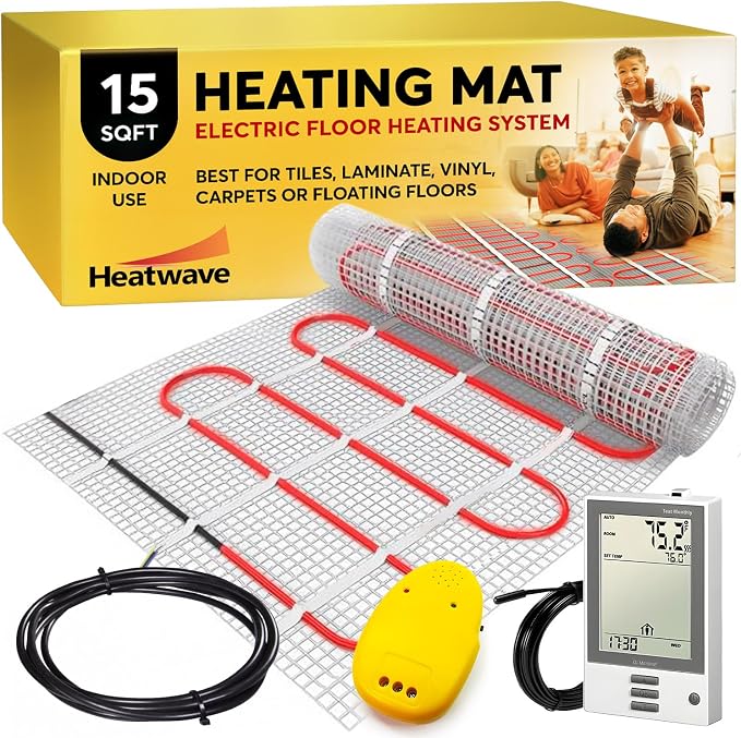 Heatwave 15 Sq Ft Electric Floor Heating Kit