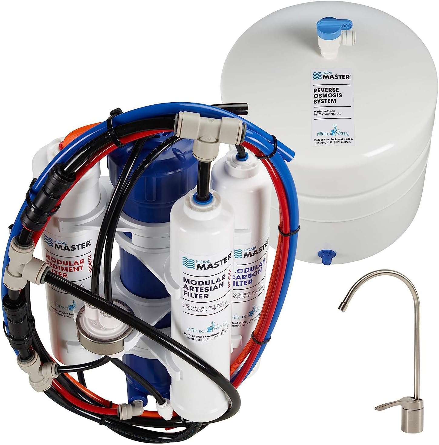 Home Master TMAFC Artesian Full Contact RO System, 7-Stage with 2-Pass Remineralization