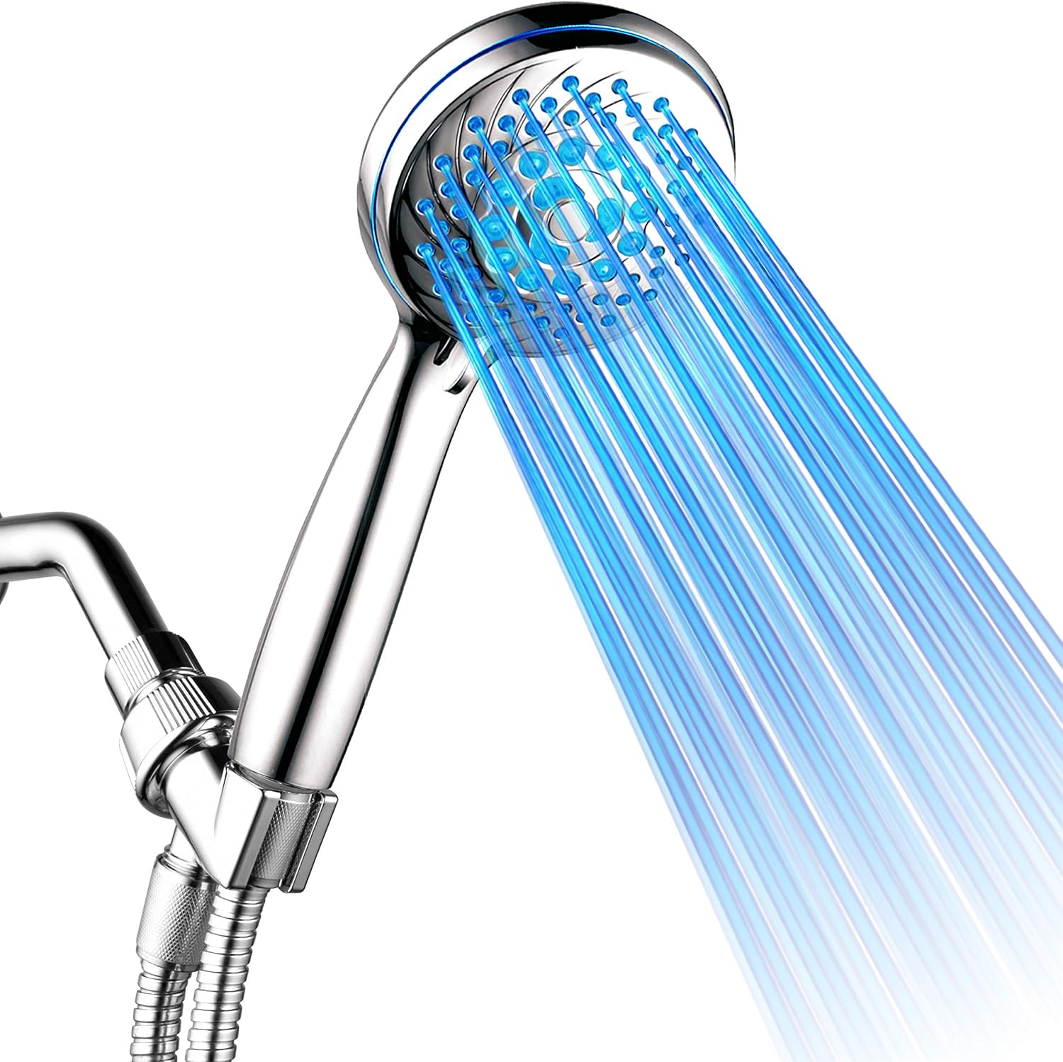 HotelSpa Neon Ultra-Luxury 7-Setting LED Hand Shower with Temperature Sensor