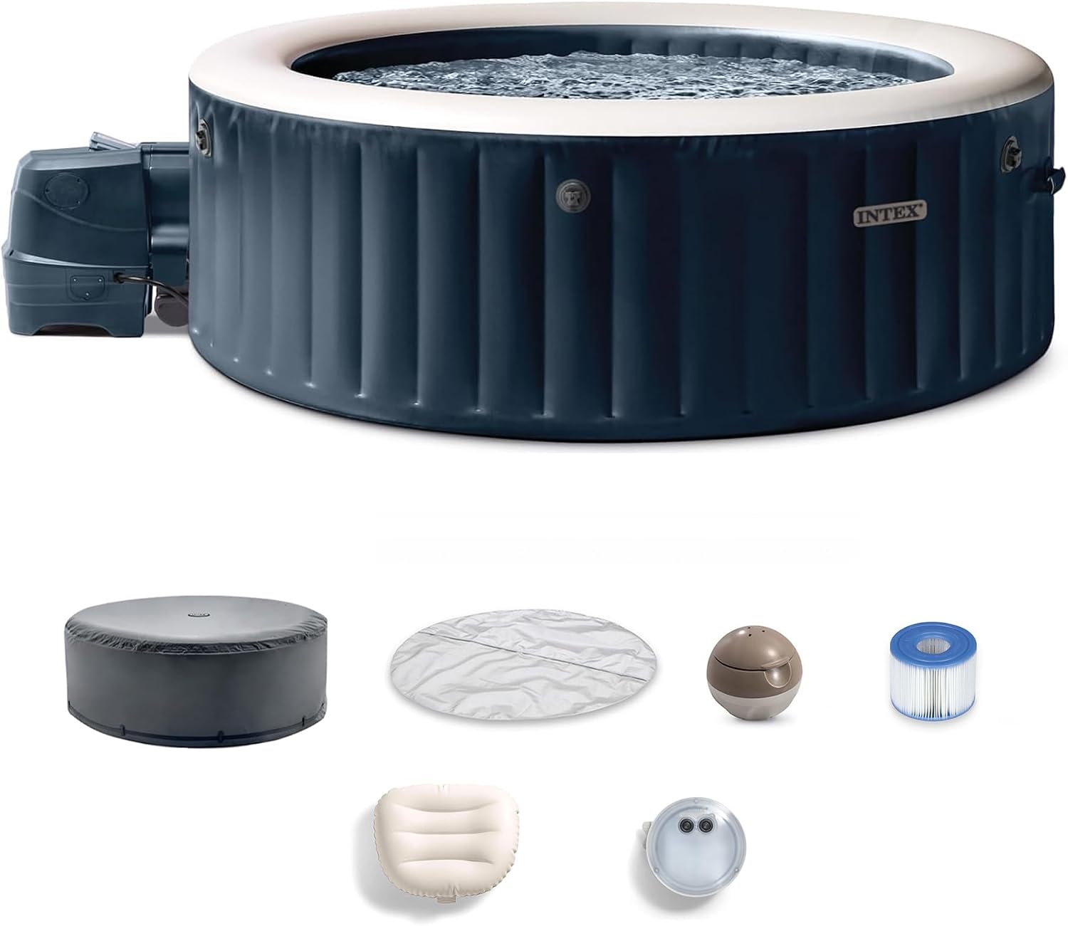 INTEX PureSpa 6-Person Inflatable Hot Tub with Energy-Efficient Spa Cover