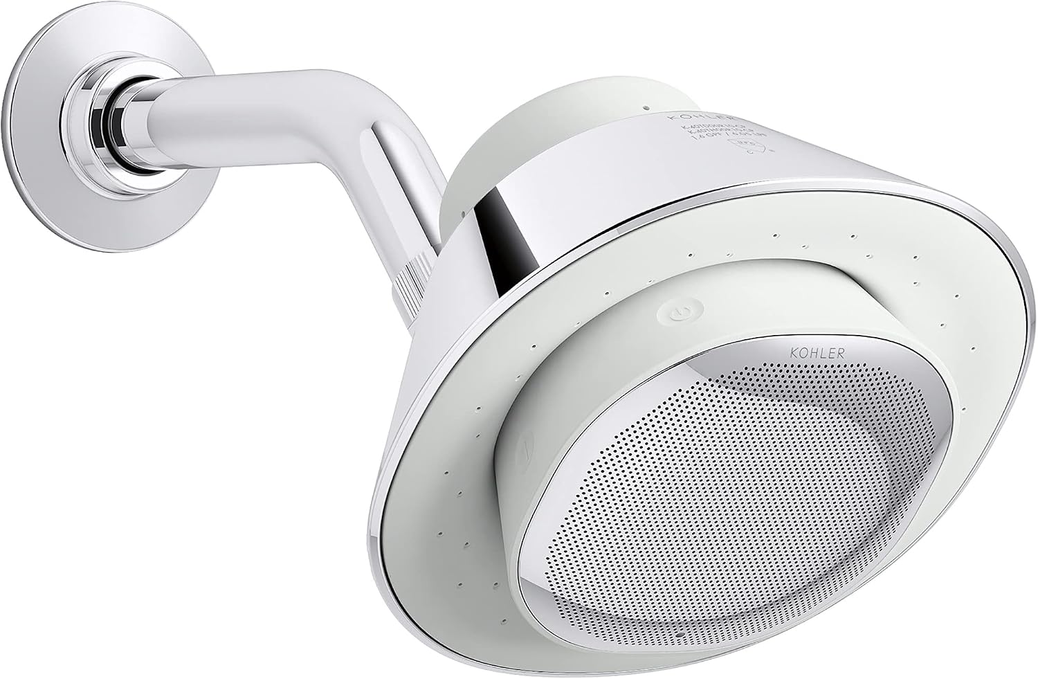 Kohler Moxie Alexa-Enabled Showerhead with Bluetooth Speaker and Radio, K-28238-GKA-CP, Polished Chrome
