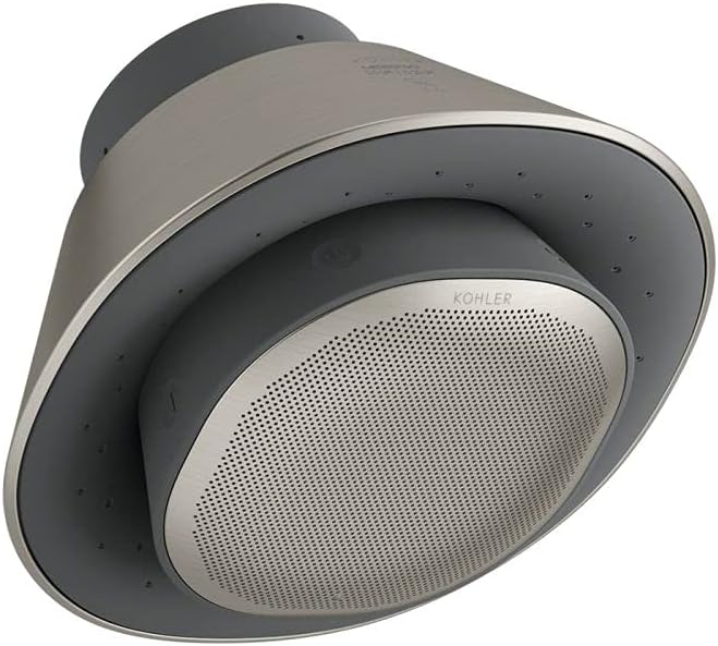 Kohler Moxie Showerhead and Waterproof Bluetooth Wireless Speaker, 1.75 GPM, Brushed Nickel