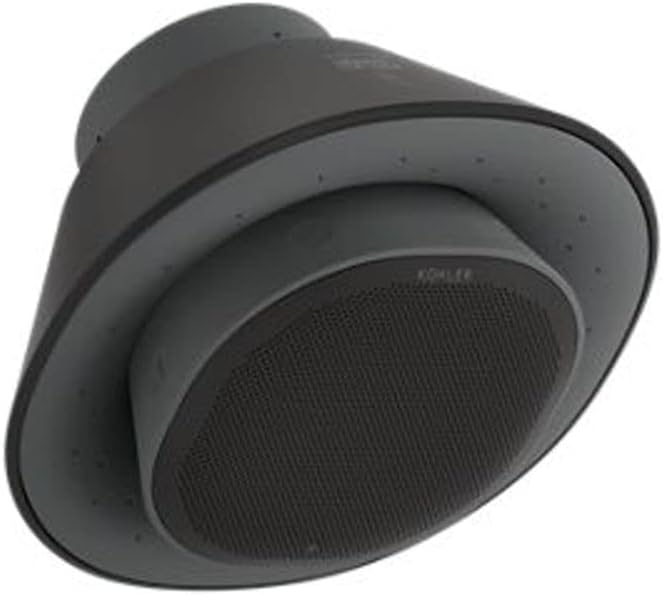 Kohler Moxie Showerhead and Waterproof Bluetooth Wireless Speaker, 1.75 GPM, Matte Black