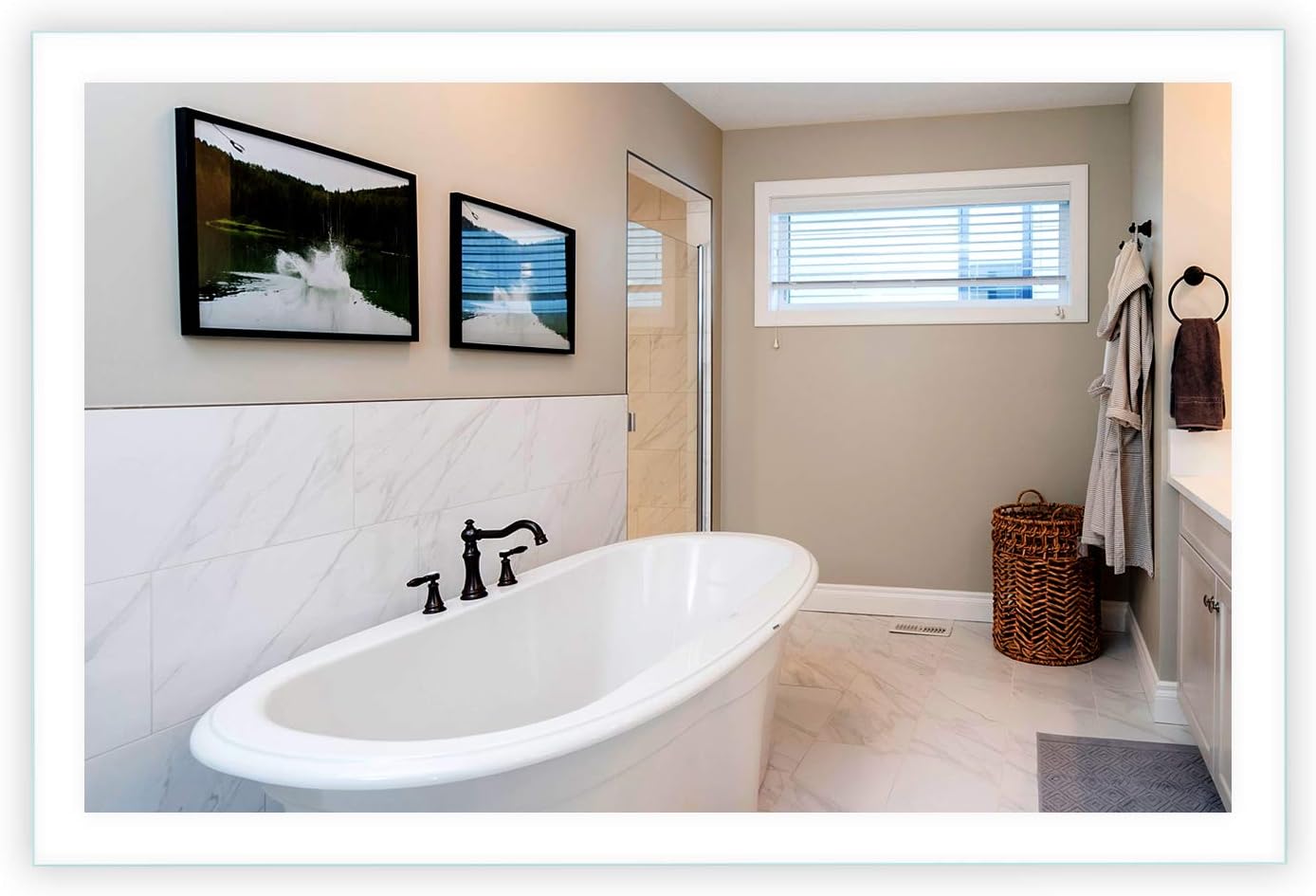Mirrors & Marble Rectangle LED Vanity Mirror, 48" x 32", Side Lighted, Anti-Fog