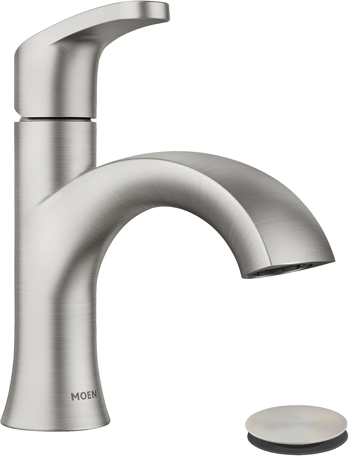 Moen Karis Spot Resist Brushed Nickel One-Handle Single-Hole Bathroom Faucet, 84346SRN