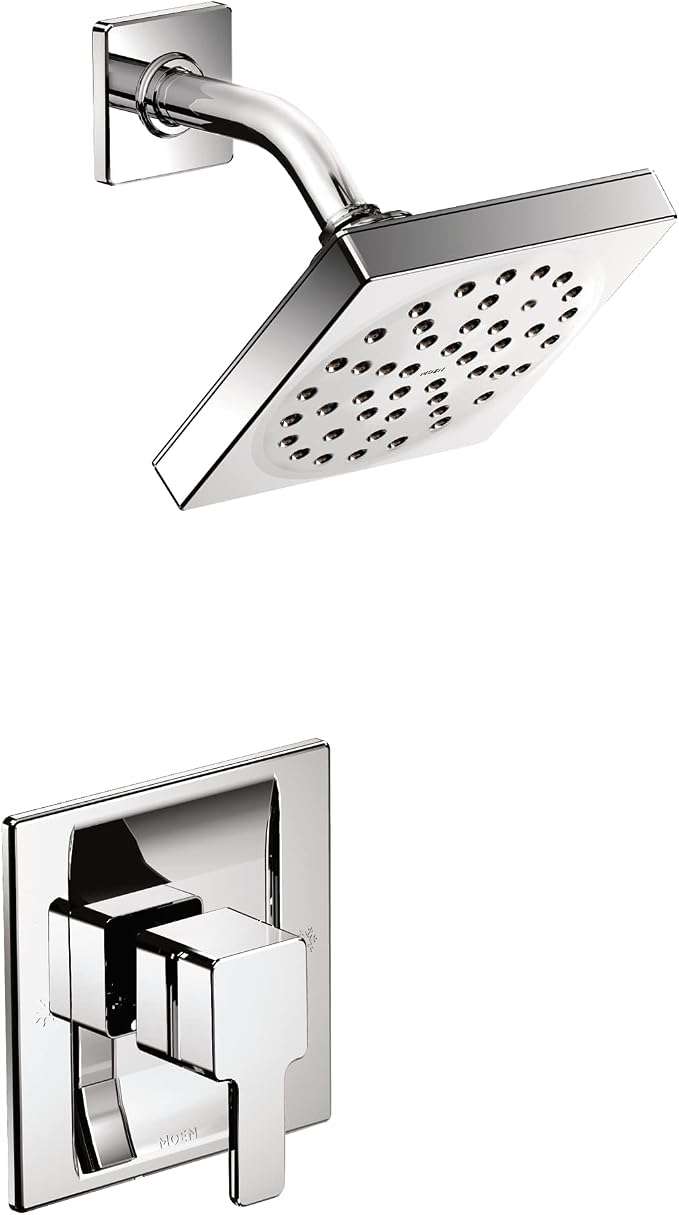 Moen TS2712 Posi-Temp Square Shower Head and Trim Kit