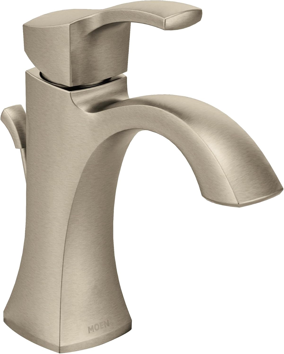Moen Voss One-Handle High-Arc Bathroom Faucet with Drain Assembly, Brushed Nickel 6903BN