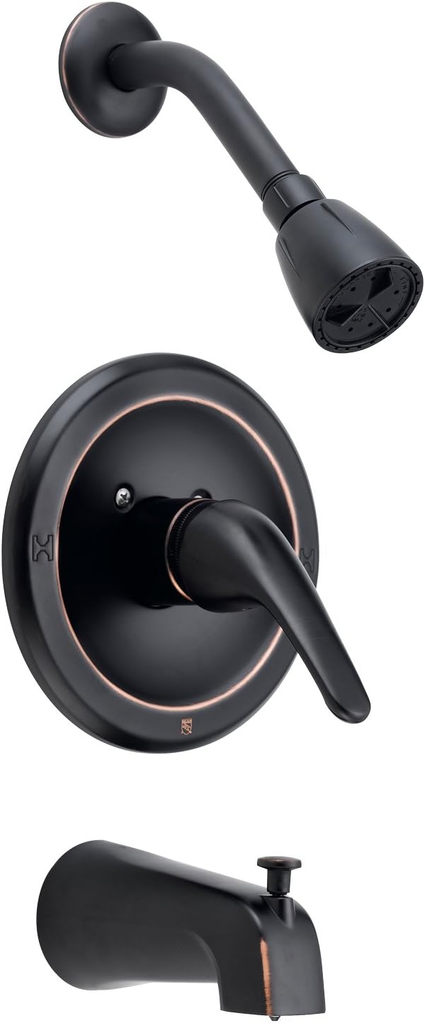 652258 Oil Rubbed Bronze Tub Shower Combo Faucet, Single Handle with Rough-In Valve
