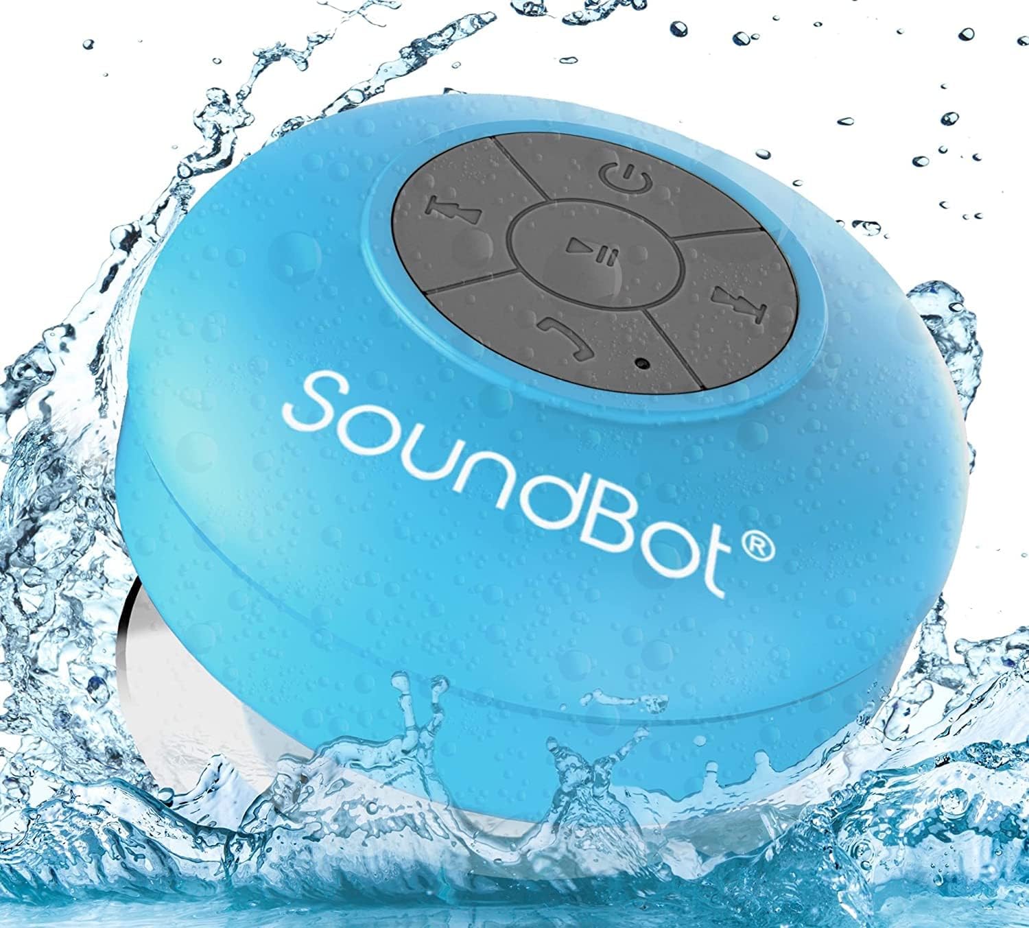 Soundbot Waterproof Shower Speaker, Bluetooth Handsfree with Suction Cup