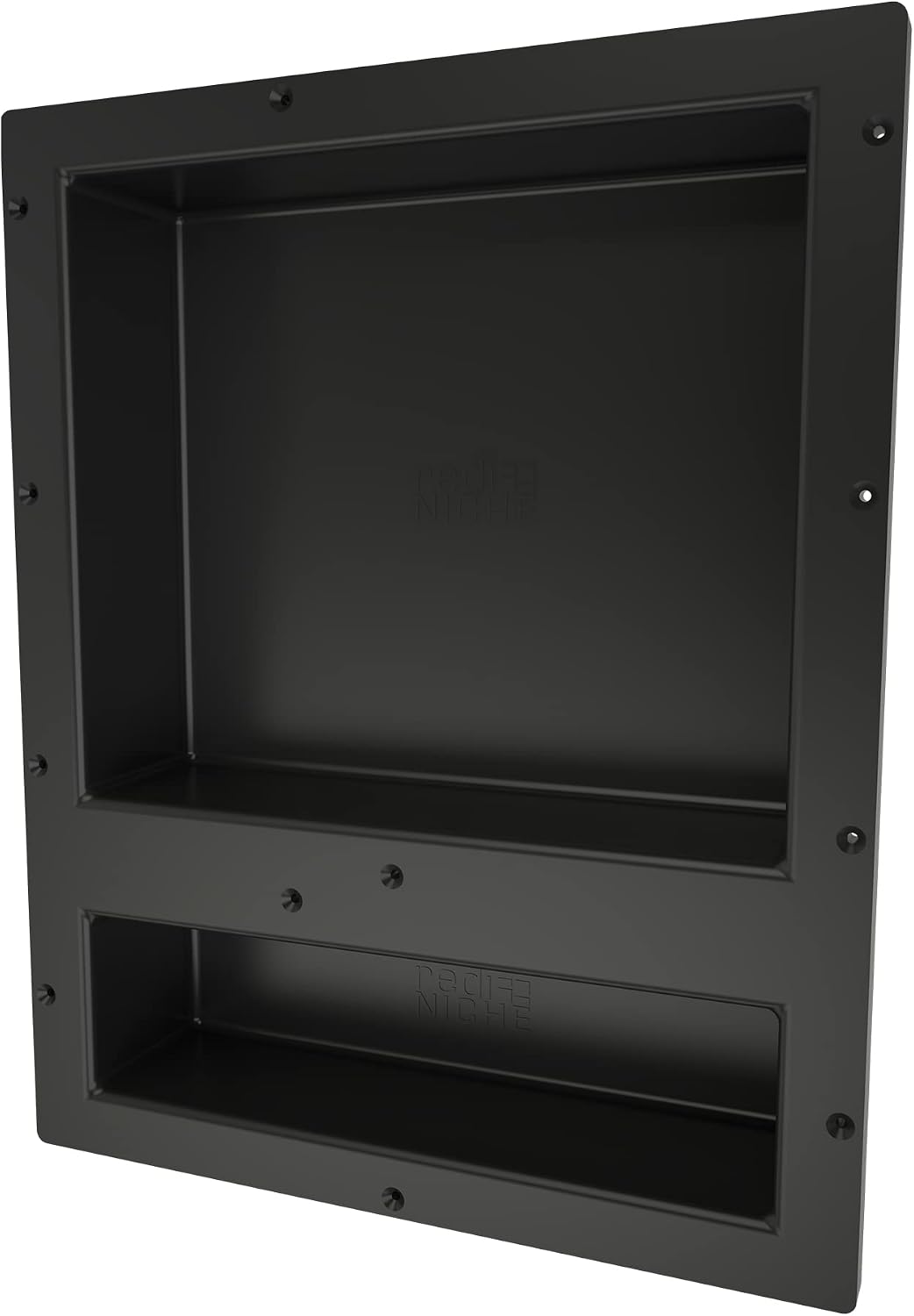 Tile Redi Standard Double Niche, 16" W x 20" H x 4" D, Two Shelves with Divider