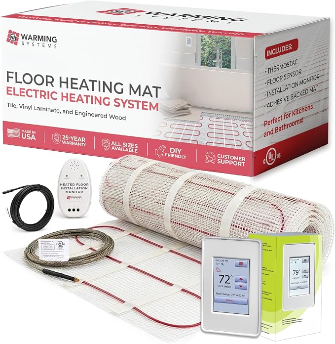 Warming Systems 20 Sq Ft Electric Floor Heating Mat Kit